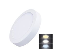 Solight LED mini panel CCT, prisazený, 18W, 1530lm, 3000K, 4000K, 6000K, okrúhly