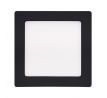 Solight LED mini panel CCT, prisazený, 12W, 900lm, 3000K, 4000K, 6000K, štvorcový, čierna farba