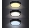 Solight LED mini panel CCT, prisazený, 12W, 900lm, 3000K, 4000K, 6000K, okrúhly, čierna farba