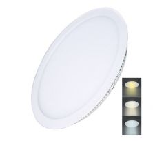 Solight LED mini panel CCT, podhľadový, 24W, 1800lm, 3000K, 4000K, 6000K, okrúhly
