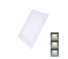 Solight LED mini panel CCT, podhľadový, 12W, 900lm, 3000K, 4000K, 6000K, štvorcový