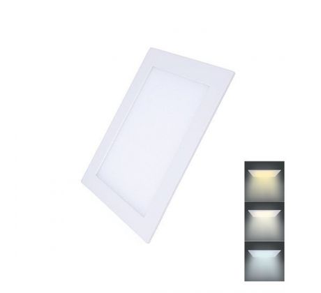 Solight LED mini panel CCT, podhľadový, 12W, 900lm, 3000K, 4000K, 6000K, štvorcový