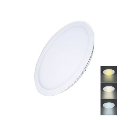 Solight LED mini panel CCT, podhľadový, 12W, 900lm, 3000K, 4000K, 6000K, okrúhly