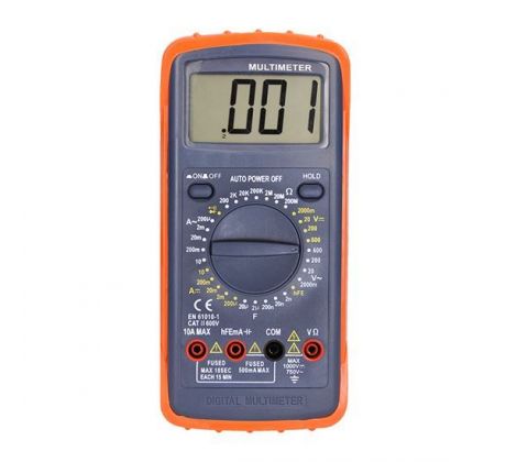 Solight multimeter, max. AC 600V/10A, max. DC 600V/10A, test diódy, bzučiak, hFE, kapacita, odpor