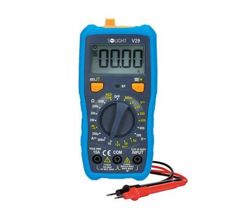 Solight multimeter, max. AC 600V, max. DC 600V/10A, NCV