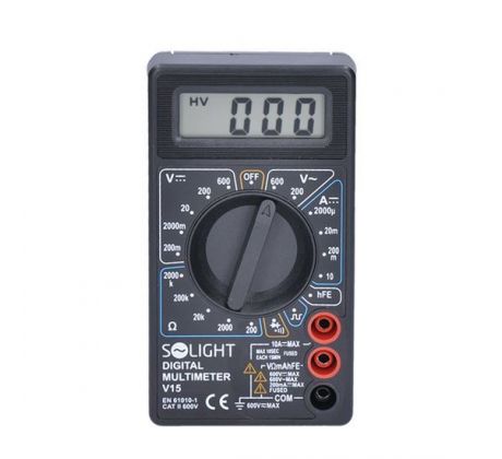 Solight multimeter, test diódy, ochrana proti preťaženiu, bzučiak