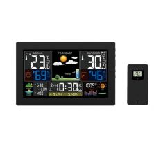 Solight meteostanica, XL farebný LCD, teplota, vlhkosť, tlak, RCC, čierna