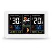 Solight meteostanica, extra veľký farebný LCD, teplota, vlhkosť, tlak, RCC, USB nabíjanie, biela