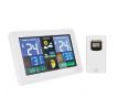Solight meteostanica, extra veľký farebný LCD, teplota, vlhkosť, tlak, RCC, USB nabíjanie, biela