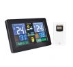 Solight meteostanica, extra veľký farebný LCD, teplota, vlhkosť, tlak, RCC, USb nabíjanie, čierna