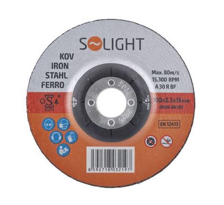 Solight kotúč brusný na oceľ 100 x 2,5 x 16 mm