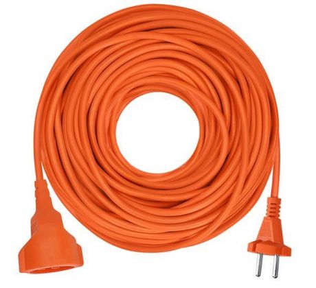Solight 1z pohyblivý prívod - spojka, 30m, 2 x 1,5mm2, oranžová