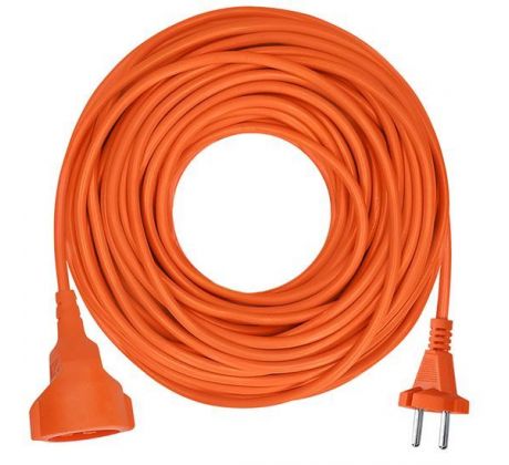 Solight 1z pohyblivý prívod - spojka, 20m, 2 x 1,5mm2, oranžová