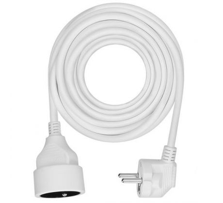 Solight predlžovací prívod - spojka, 1 zásuvka, 7m, 3 x 1mm2, biela