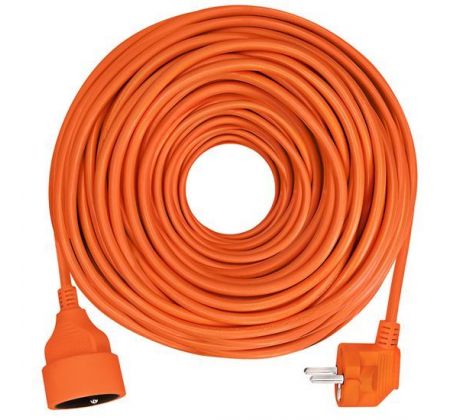 Solight predlžovací prívod - spojka, 1 zásuvka, 25m, 3 x 1,5mm2, oranžová