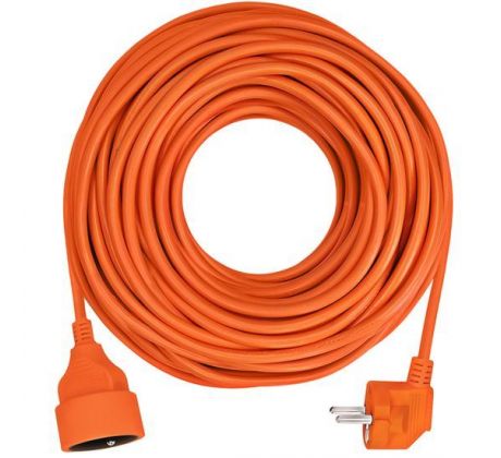 Solight predlžovací prívod - spojka, 1 zásuvka, 30 m, 3 x 1,5mm2, oranžová