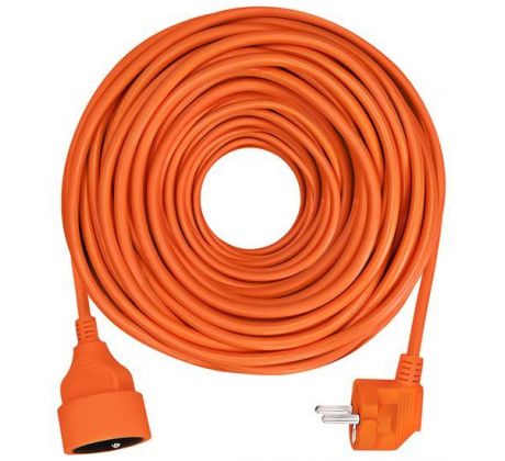 Solight predlžovací prívod - spojka, 1 zásuvka, 20m, 3 x 1,5mm2, oranžová