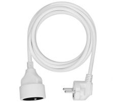 Solight predlžovací prívod - spojka, 1 zásuvka, 3m, 3 x 1mm2, biela