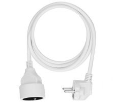 Solight predlžovací prívod - spojka, 1 zásuvka, 1,5m, 3 x 1mm2, biela