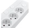 Solight 6z predlžovací prívod, 2m, 3 x 1mm2, biely, 6+1 vypínač