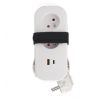 Solight 2z + USB A+C 20W PD, cestovný predlžovací prívod 1.5m, biely