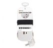 Solight 2z + USB A+C 20W PD, cestovný predlžovací prívod 1.5m, biely