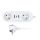 Solight 2z + USB A+C 17W, cestovný predlžovací prívod 1.5m, biely