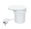 Solight 1z + USB A+C 20W PD vstavaná zásuvka s posuvným viečkom, 2m, matná biela