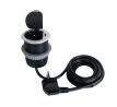 Solight 1z + USB-C 20W PD vstavaná zásuvka, 2m, strieborná