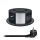 Solight 3z + USB A+C 20W PD, Wireless 10W, výsuvný blok zásuviek, 2m,  čierny