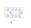 Solight prepäťová ochrana, 8z, USB A+C 3.4A, 2m, biela