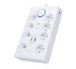 Solight prepäťová ochrana, 8z, USB A+C 3.4A, 2m, biela