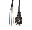Solight flexo šnúra, 3x 1mm2, gumová, čierna, 2,5m