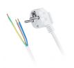 Solight flexo šnúra, 3x 1,5mm2, biela, 2m