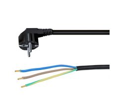 Solight flexo šnúra, 3x 1mm2, čierna, 2m