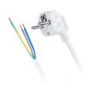Solight flexo šnúra, 3x 1mm2, biela, 2m