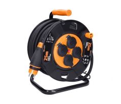 Solight 4z predlžovací prívod - na bubne, 25m guma  H07RN-F, 3x 2,5mm2, IP44