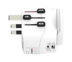 SKROSS cestovný adaptér PRO Light USB AC30PD World, 7A max., USB A+C, PD 30W, UK+USA+Austrálie/Čína