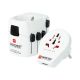 SKROSS cestovný adaptér PRO - World & USB, 6,3A max., uzemnený, vr. univerzálnej USB nabíjačky, pre cellý svet