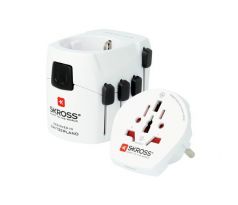 SKROSS cestovný adaptér PRO World, 6.3A max., uzemnený, vr. adaptéra pre ostatné vidlice, univerzálny pre celý svet