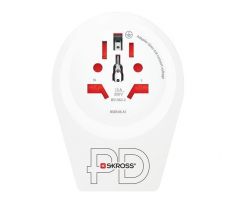 SKROSS cestovný adaptér Europe USB C20PD pre cudzincov v SR, USB-C, PD 20W, typ E/F
