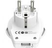 SKROSS cestovný adaptér Europe USB pre cudzincov v SR, USB-A, 12W, typ E/F
