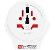 SKROSS cestovný adaptér Europe USB pre cudzincov v SR, USB-A, 12W, typ E/F