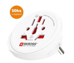 SKROSS cestovný adaptér Europe pre cudzincov v SR, 50-pack, typ E/F