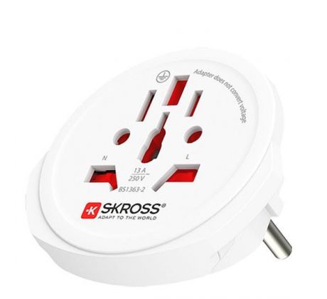 SKROSS cestovný adaptér Europe pre cudzincov v SR, typ E/F