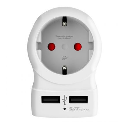 SKROSS cestovný adaptér USA USB pre použitie v Spojených štátoch, typ B