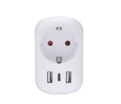 Solight cestovný adaptér UK USB A+C pre použitie vo Veľkej Británii, typ G