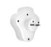 Solight rozbočovač s USB A+C nabíjačkou, 2 x 10A, biely, vypínač