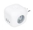 Solight rozbočka kocka, 3x 16A + USB A+C, biela, vypínač