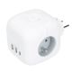 Solight rozbočka kocka, 3x 16A + USB A+C, biela, vypínač
